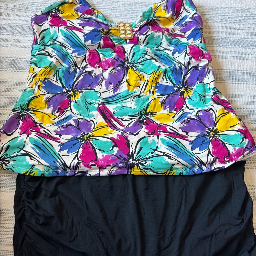 Anne Cole Purple and Blue two Piece Swimsuit